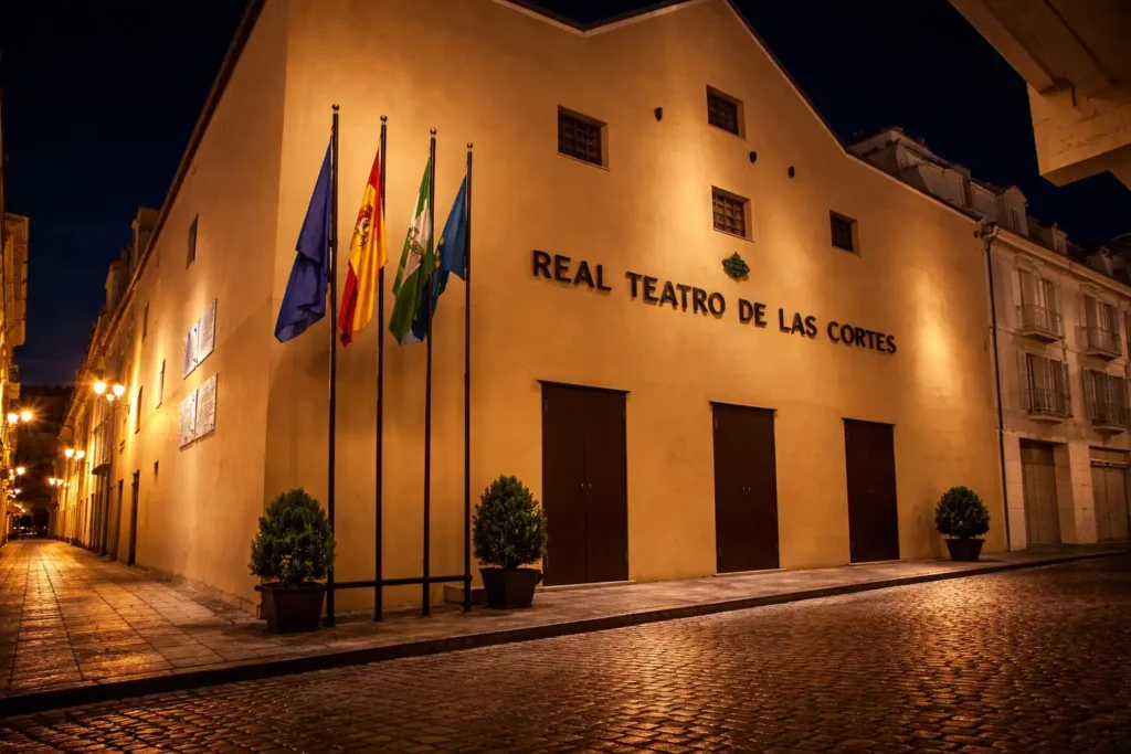 The historic Real Teatro de las Cortes, birthplace of the La Niña Pastori San Fernando legend.